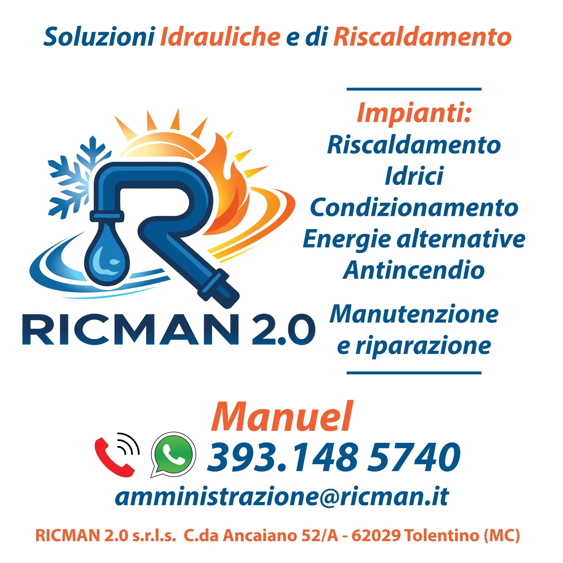 Ricman 2.0 – Soluzioni Idrauliche e di Riscaldamento